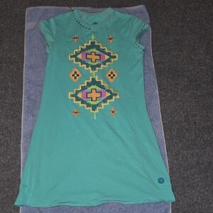 Vibrant Turquoise Cotton Blend Top